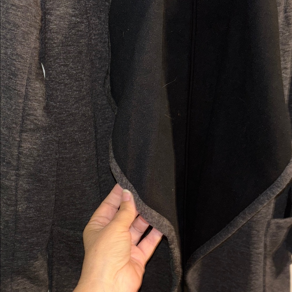 Fabletics Gray Open Front Cardigan, Large, Euc - image 4